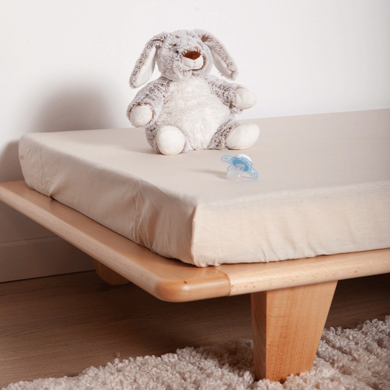 Drap dousse lit bébé 60x120 cm - 100% coton Bio - 'P'tit Basile