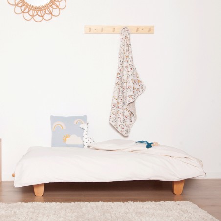 Housse de couette bébé coton bio 80x120 blanc ART0761 - Conforama