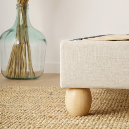 Sommier enfant à latte flexible blanc cassé