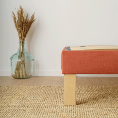 Sommier lattes flexibles terracotta