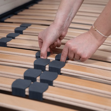 Sommier lattes flexibles terracotta