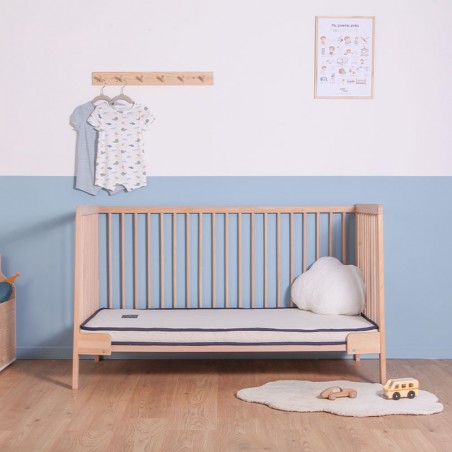 Matelas bébé 70x140 cm - naturel - laine