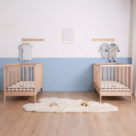Pack jumeau matelas bébé cousu - 60 x 120 cm