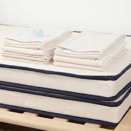 Pack jumeau matelas bébé cousu - 60 x 120 cm