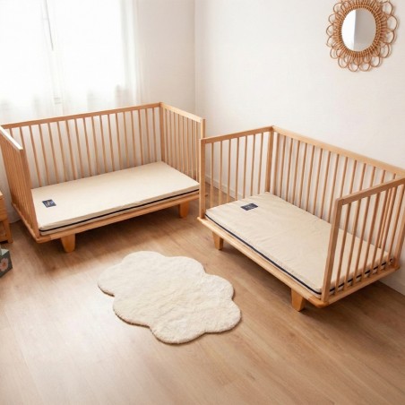 Pack jumeau matelas bébé dehoussable - 60 x 120 cm