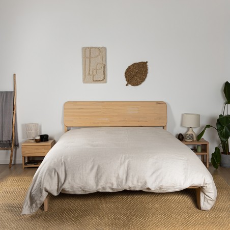 Housse de couette en lin unie