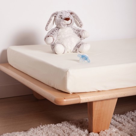 Drap housse bébé - percale de coton bio