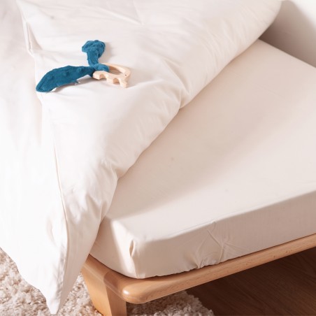 Drap housse bébé - percale de coton bio