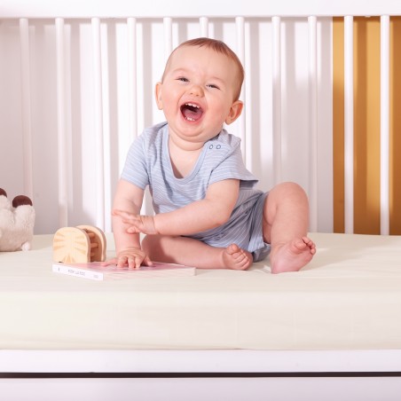 Drap housse bébé - percale de coton bio