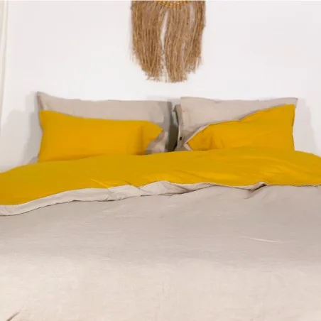 Housse de couette en lin lavé
