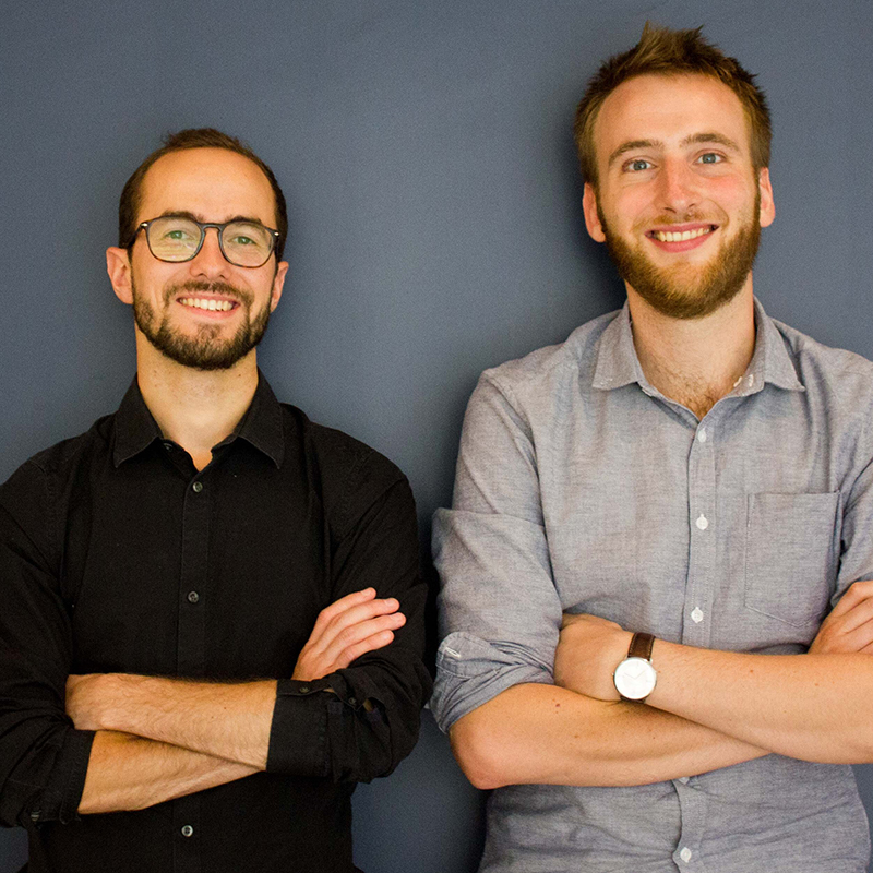 Alexandre Tepper à gauche et Baptiste Derez à droite, co-fondateurs de Cosme