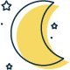 Logo garantissant les 100 nuits d'essai sur les matelas Cosme