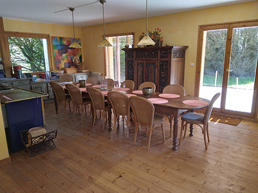 Salle à manger du gîte Les dames de la Saugiat