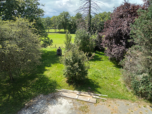 Vue verdoyante depuis le gîte Les dames de la Saugiat