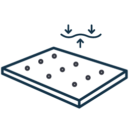 Pictogramme représentant un apport de tonicité à l'accueil du matelas