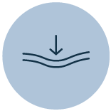 Pictogramme illustrant la légère tonicité du garnissage