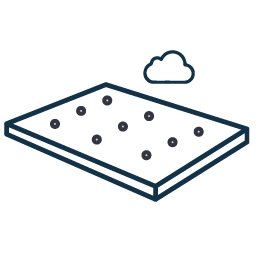 Pictogramme représentant un matelas confortable