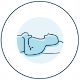Pictogramme représentant la position de sommeil sur le dos