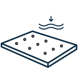 Pictogramme représentant le raffermissement de l'accueil d'un matelas
