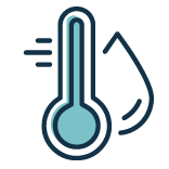 Pictogramme représentant la régulation de l'humidité