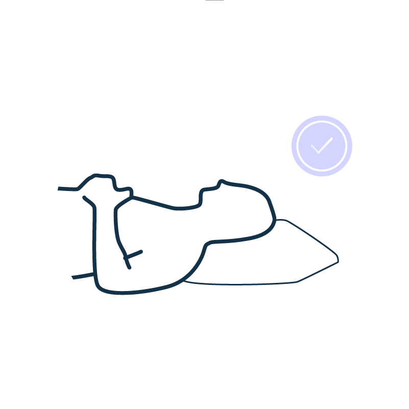 Pictogramme représentant un oreiller soutenant les cervicales