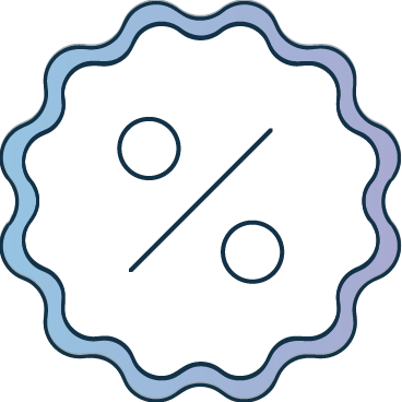 Pictogramme représentant une remise avec le signe de pourcentage