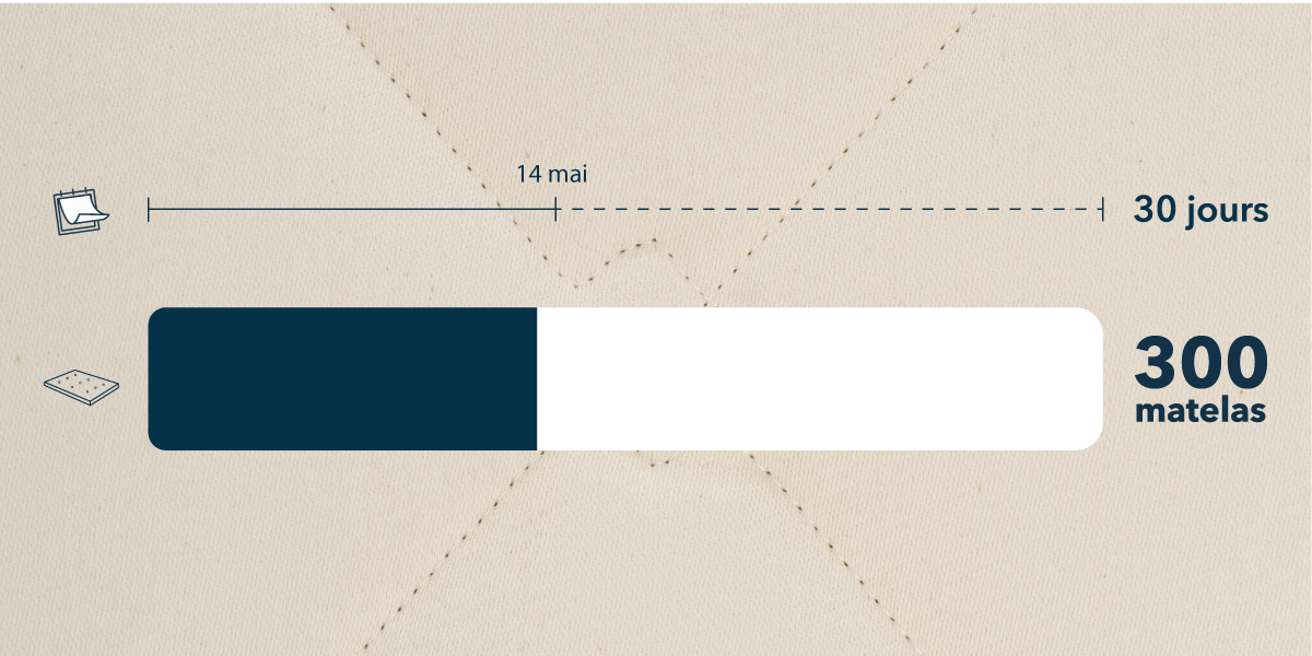 graphique représentant le nombre de matelas vendus