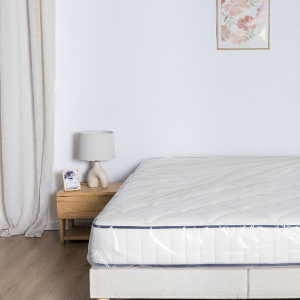 image représentant un couette Cosme posée sur un lit bébé